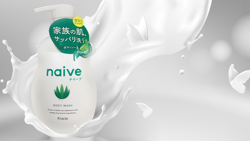 Sữa tắm Kracie Naive dưỡng ẩm chai 530ml (mùi đào, chanh, lô hội) -dreamshop
