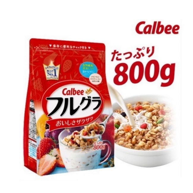 Ngũ cốc CALBEE 800g Nhật Bản mẫu mới 2021
